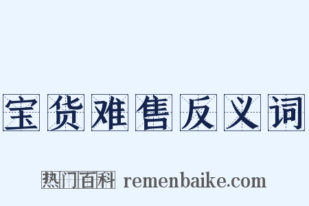 宝货难售反义词是什么意思的图片